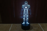 Iron Man Illusion Led Table Lamp 7 Color Change LED Desk Light Lamp Iron Man Children Gifts Christmas Gifts