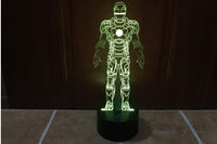 Iron Man Illusion Led Table Lamp 7 Color Change LED Desk Light Lamp Iron Man Children Gifts Christmas Gifts