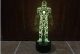 Iron Man Illusion Led Table Lamp 7 Color Change LED Desk Light Lamp Iron Man Children Gifts Christmas Gifts