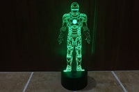 Iron Man Illusion Led Table Lamp 7 Color Change LED Desk Light Lamp Iron Man Children Gifts Christmas Gifts