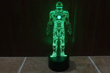 Iron Man Illusion Led Table Lamp 7 Color Change LED Desk Light Lamp Iron Man Children Gifts Christmas Gifts
