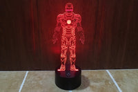 Iron Man Illusion Led Table Lamp 7 Color Change LED Desk Light Lamp Iron Man Children Gifts Christmas Gifts