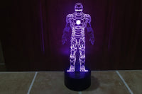 Iron Man Illusion Led Table Lamp 7 Color Change LED Desk Light Lamp Iron Man Children Gifts Christmas Gifts