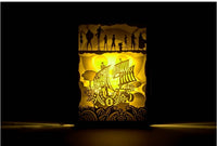 One piece 3D Paper Carving Light Warm Night LED Light Lamp LED Desk Light Lamp Decoration One piece Gifts Children Gift Birthday Gifts Christmas Gifts