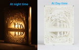 One piece 3D Paper Carving Light Warm Night LED Light Lamp LED Desk Light Lamp Decoration One piece Gifts Children Gift Birthday Gifts Christmas Gifts