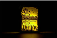 এক টুকরো 3D পেপার কার্ভিং লাইট ওয়ার্ম নাইট LED লাইট ল্যাম্প LED ডেস্ক লাইট ল্যাম্প ডেকোরেশন এক টুকরো উপহার বাচ্চাদের জন্মদিনের উপহার ক্রিসমাস উপহার
