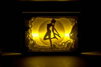 Sailor moon 3D Paper Carving Light Warm Night LED Light Lamp LED Desk Light Lamp Decoration Sailor moon Gifts Children Gift Birthday Gifts Christmas Gifts