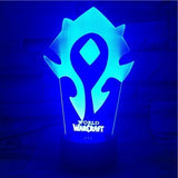 World of Warcraft 3D Illusion Led Table Lamp 7 Color Change LED Desk Light Lamp World of Warcraft Gifts