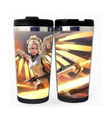 Overwatch Mercy Cup Stainless Steel 400ml Coffee Tea Cup Beer Stein Overwatch Birthday Gifts Christmas Gifts