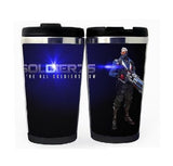 Overwatch soldier 76 Cup Stainless Steel 400ml Coffee Tea Cup Beer Stein Overwatch Birthday Gifts Christmas Gifts