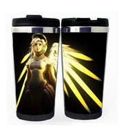 Overwatch Mercy Cup Stainless Steel 400ml Coffee Tea Cup Beer Stein Overwatch Birthday Gifts Christmas Gifts