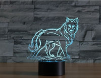 Wolf 3D Illusion Led Table Lamp 7 Color Change LED Desk Light Lamp Game of Thrones Direwolf  Decoration Gifts