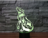 Wolf 3D Illusion Led stolní lampa 7 barevných změn LED stolní lampa Game of Thrones Dekorace Direwolf dárky