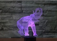 Elephants 3D Illusion Led Table Lamp 7 Color Change LED Desk Light Lamp Elephants Decoration Gifts