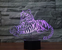 Tiger 3D Illusion Led Table Lamp 7 Color Change LED Desk Light Lamp Tiger Decoration Gifts