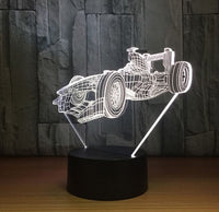 Batman Batmobile 3D Illusion Led Table Lamp 7 Color Change LED Desk Light Lamp