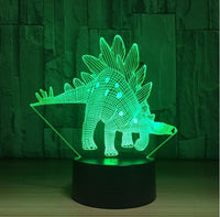 The dinosaur 3D Illusion Led Table Lamp 7 Color Change LED Desk Light Lamp Dinosaur Gifts
