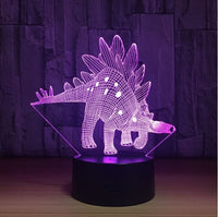 The dinosaur 3D Illusion Led Table Lamp 7 Color Change LED Desk Light Lamp Dinosaur Gifts