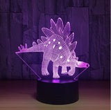 The dinosaur 3D Illusion Led Table Lamp 7 Color Change LED Desk Light Lamp Dinosaur Gifts