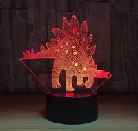 The dinosaur 3D Illusion Led Table Lamp 7 Color Change LED Desk Light Lamp Dinosaur Gifts