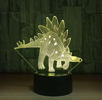 The dinosaur 3D Illusion Led Table Lamp 7 Color Change LED Desk Light Lamp Dinosaur Gifts