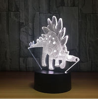 The dinosaur 3D Illusion Led Table Lamp 7 Color Change LED Desk Light Lamp Dinosaur Gifts