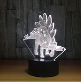 The dinosaur 3D Illusion Led Table Lamp 7 Color Change LED Desk Light Lamp Dinosaur Gifts