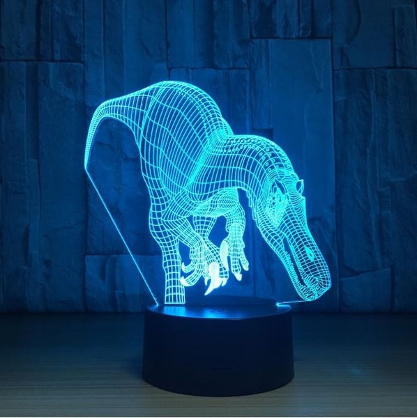 The dinosaur 3D Illusion Led Table Lamp 7 Color Change LED Desk Light Lamp Dinosaur Gifts