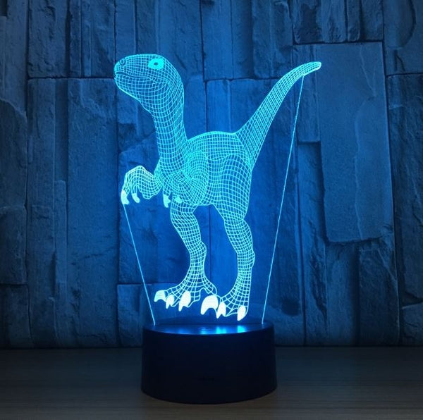 The dinosaur 3D Illusion Led Table Lamp 7 Color Change LED Desk Light Lamp Dinosaur Gifts
