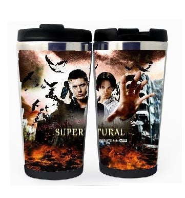 Supernatural šálek Nerezová ocel 400 ml Kávový šálek na čaj Supernatural Beer Stein Dárky k narozeninám Vánoční dárky