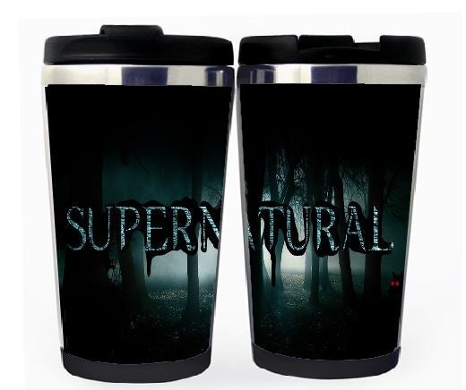 Supernatural šálek Nerezová ocel 400 ml Kávový šálek na čaj Supernatural Beer Stein Dárky k narozeninám Vánoční dárky