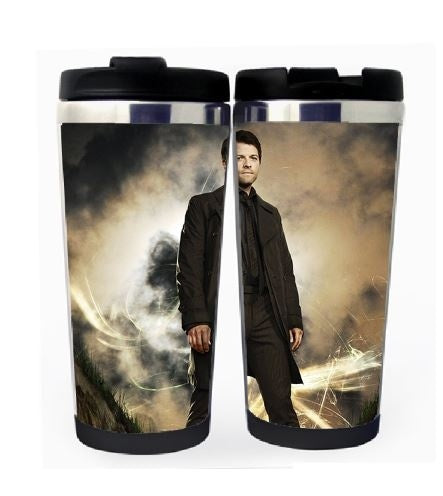 Supernatural Castiel Šálek Nerezová ocel 400ml Kávový Šálek Supernatural Castiel Angel Beer Stein Dárky k narozeninám Vánoční dárky