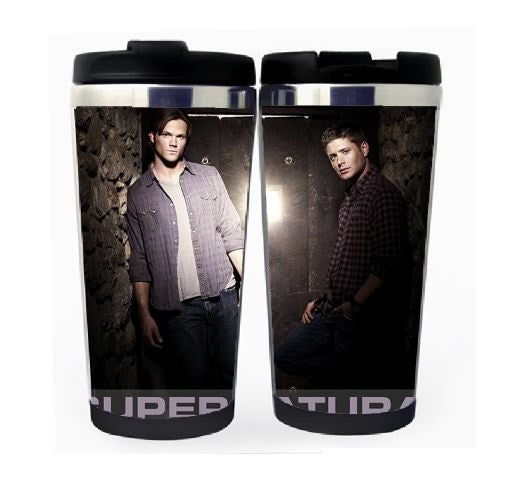 Supernatural šálek Nerezová ocel 400 ml Kávový šálek na čaj Supernatural Beer Stein Dárky k narozeninám Vánoční dárky