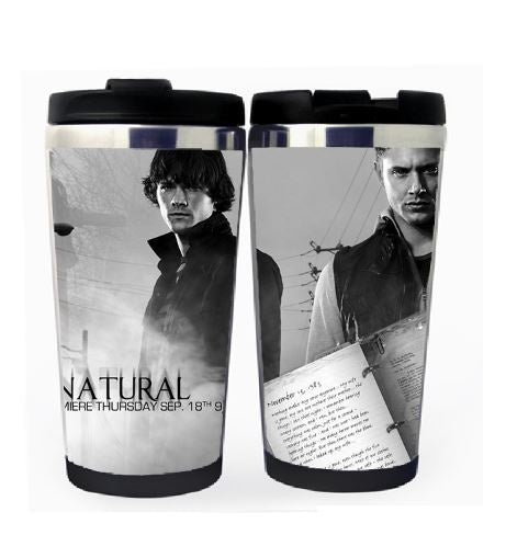 Supernatural Cup Sam Dean Stainless Steel 400ml Coffee Tea Cup Supernatural Beer Stein Birthday Gifts Christmas Gifts