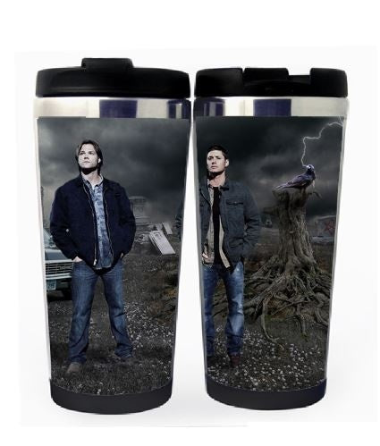 Supernatural Winchester Brothers Cup Nerezová ocel 400ml Káva Šálek na čaj Supernatural Beer Stein Dárky k narozeninám Vánoční dárky