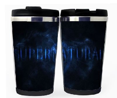 Supernatural šálek Nerezová ocel 400 ml Kávový šálek na čaj Supernatural Beer Stein Dárky k narozeninám Vánoční dárky