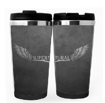 Supernatural šálek Nerezová ocel 400 ml Kávový šálek na čaj Supernatural Beer Stein Dárky k narozeninám Vánoční dárky