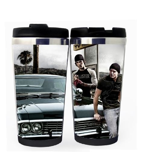 Supernatural Winchester Brothers Cup Stainless Steel 400ml Coffee Tea Cup Supernatural Beer Stein Birthday Gifts Christmas Gifts