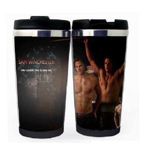 Supernatural Sam Cup Nerezová ocel 400ml Kávový šálek Čaj Supernatural Beer Stein Dárky k narozeninám Vánoční dárky