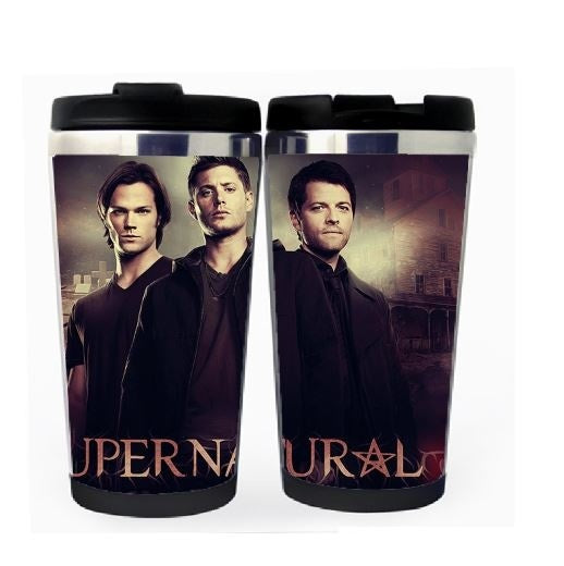 Supernatural Winchester Brothers Cup Nerezová ocel 400ml Káva Šálek na čaj Supernatural Beer Stein Dárky k narozeninám Vánoční dárky