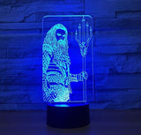 Aquaman 3D Illusion Led Table Lamp 7 Color Change LED Desk Light Lamp