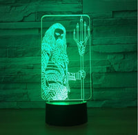 Aquaman 3D Illusion Led Table Lamp 7 Color Change LED Desk Light Lamp