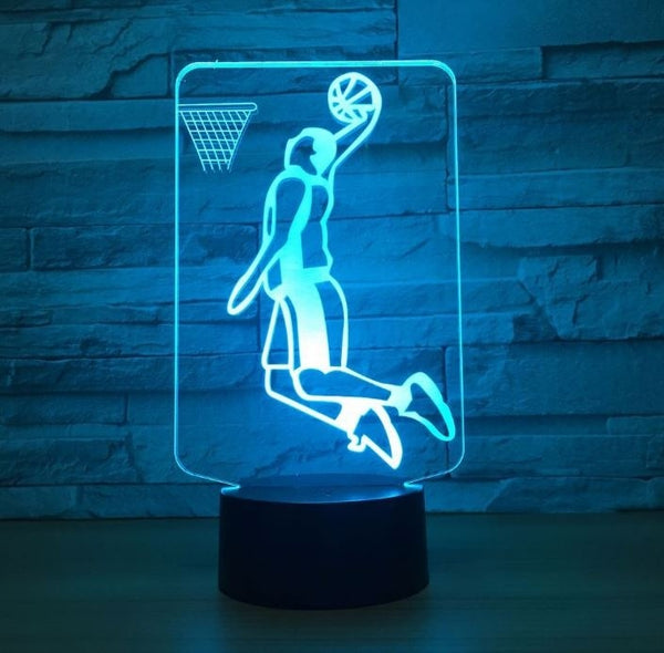 Air jodan Basketball Player 3D Illusion Led Table Lamp 7 Color Change LED Desk Light Lamp Air jodan Basketball Gifts