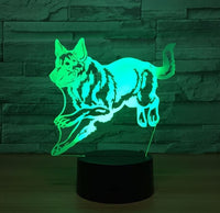 Wolf 3D Illusion Led stolní lampa 7 změn barvy LED stolní lampa Wolf Gifts