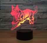 Wolf 3D Illusion Led stolní lampa 7 změn barvy LED stolní lampa Wolf Gifts
