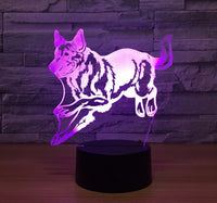 Wolf 3D Illusion Led Table Lamp 7 Color Change LED Desk Light Lamp Wolf Gifts