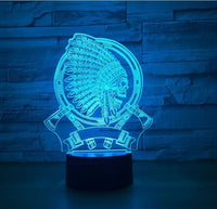 The indians 3D Illusion Led Table Lamp 7 Color Change LED Desk Light Lamp The indians Gifts