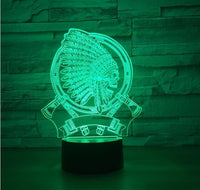 The indians 3D Illusion Led Table Lamp 7 Color Change LED Desk Light Lamp The indians Gifts