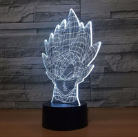 Dragon Ball Son Goku 3D Illusion Led Table Lamp 7 Color Change LED Desk Light Lamp Dragon Ball Gift