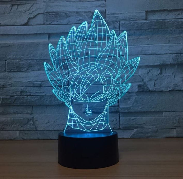 Dragon Ball Son Goku 3D Illusion Led stolní lampa 7 změn barvy LED stolní lampa Dragon Ball dárek